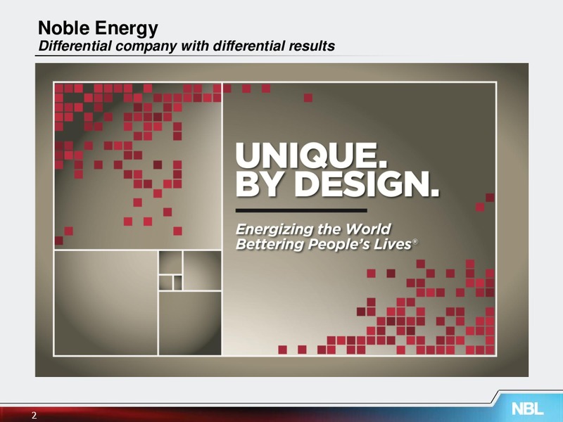BAML Global Energy Conference – Noble Energy, Inc. – slide 2