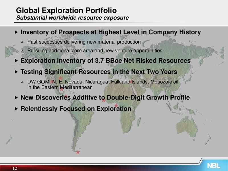 BAML Global Energy Conference – Noble Energy, Inc. – slide 12