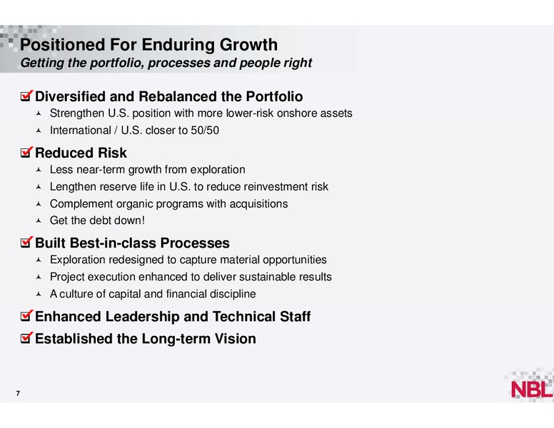 December 2013 Analyst Conference – Noble Energy, Inc. – slide 6