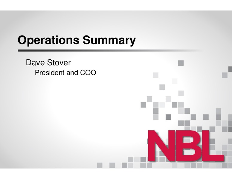 December 2013 Analyst Conference – Noble Energy, Inc. – slide 15