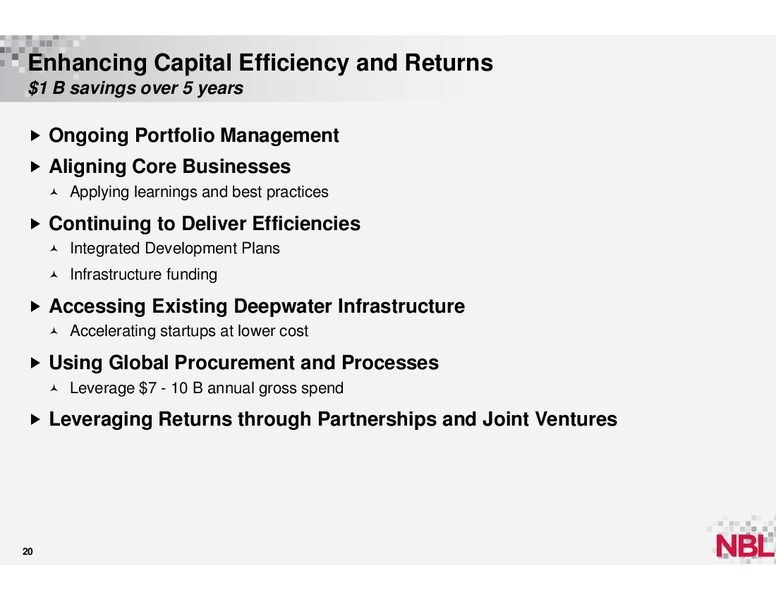 December 2013 Analyst Conference – Noble Energy, Inc. – slide 19
