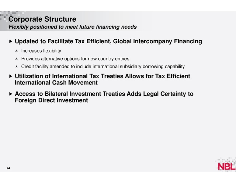 December 2013 Analyst Conference – Noble Energy, Inc. – slide 43