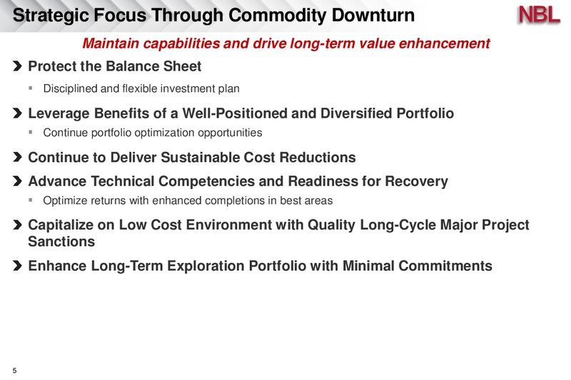 May 2016 Investor Handout – Noble Energy, Inc. – slide 4