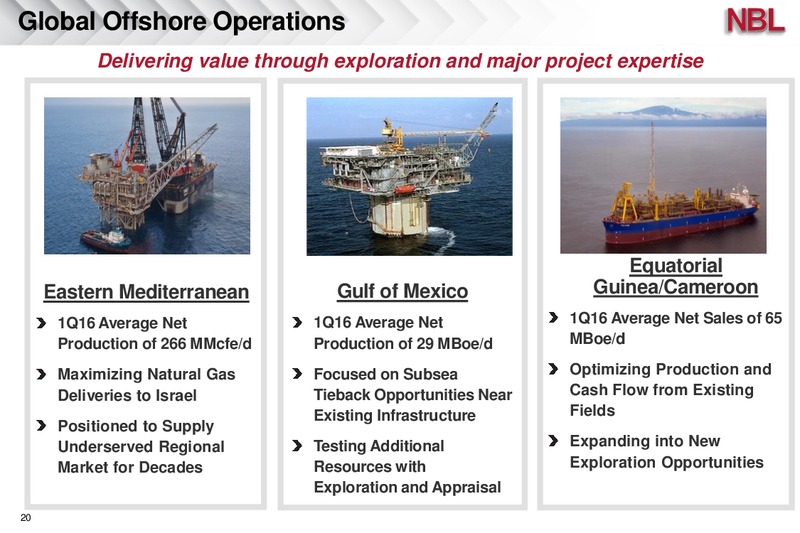 May 2016 Investor Handout – Noble Energy, Inc. – slide 19