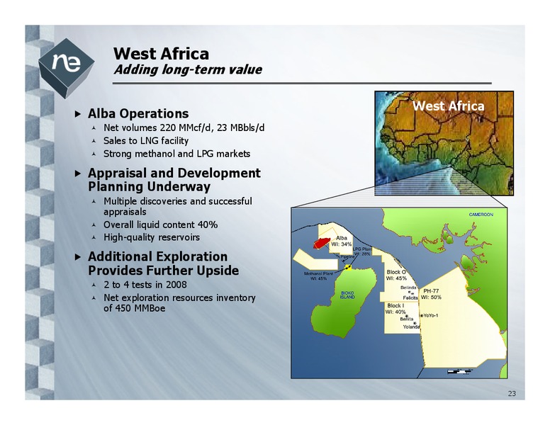 DEUTSCHE BANK ENERGY AND UTILITIES CONFERENCE – Noble Energy, Inc. – slide 23