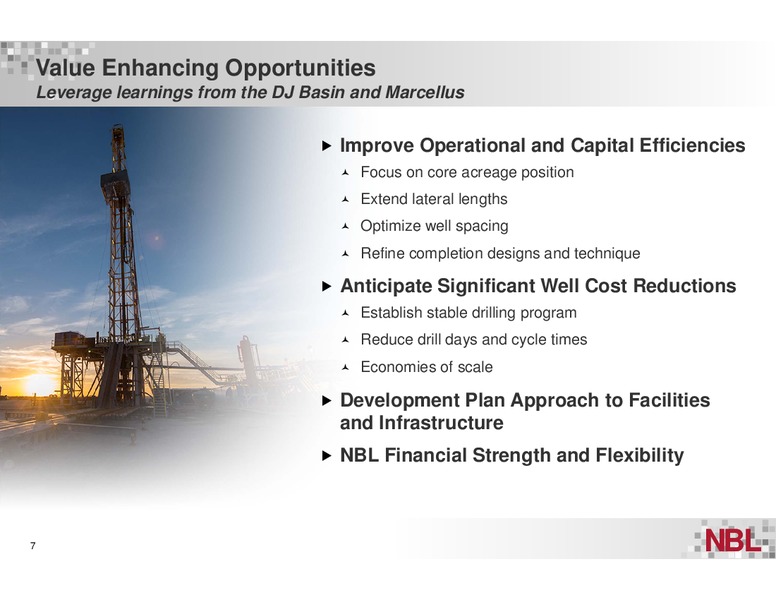 GLOBAL HUNTER 100 CONFERENCE – Noble Energy, Inc. – slide 7