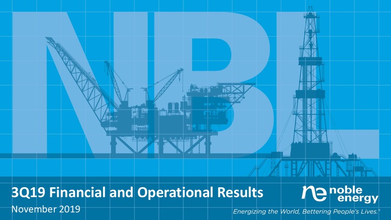3Q 2019 Earnings Presentation – Noble Energy, Inc. – slide 1