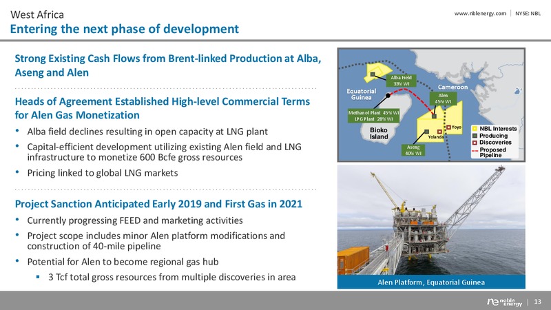 Bank of America Merrill Lynch Global Energy Conference 2018 – Noble Energy, Inc. – slide 13