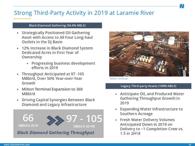 4Q 2018 Earnings and 2019 Guidance – Noble Midstream Partners LP – slide 17