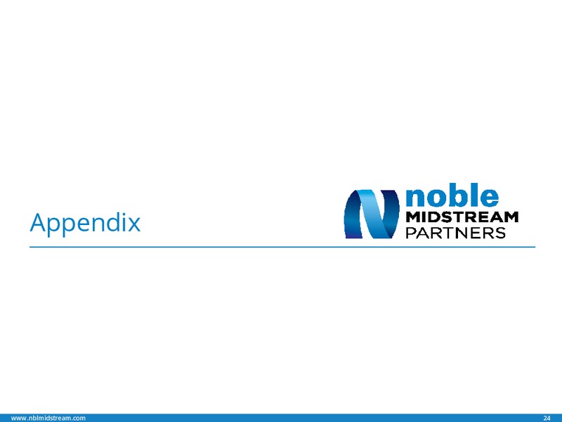 4Q 2018 Earnings and 2019 Guidance – Noble Midstream Partners LP – slide 23