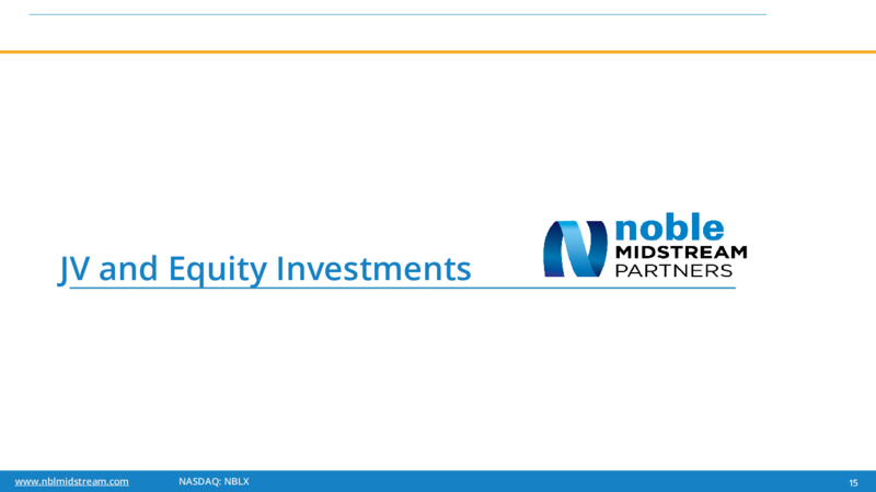 JP Morgan Energy Conference – Noble Midstream Partners LP – slide 14