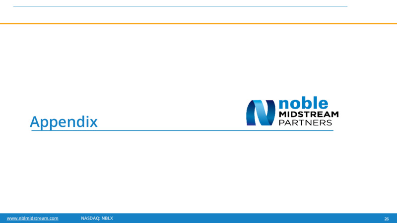 JP Morgan Energy Conference – Noble Midstream Partners LP – slide 25