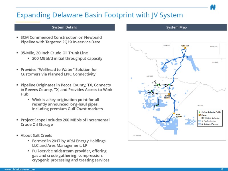 3Q 2018 Earnings Presentation – Noble Midstream Partners LP – slide 16
