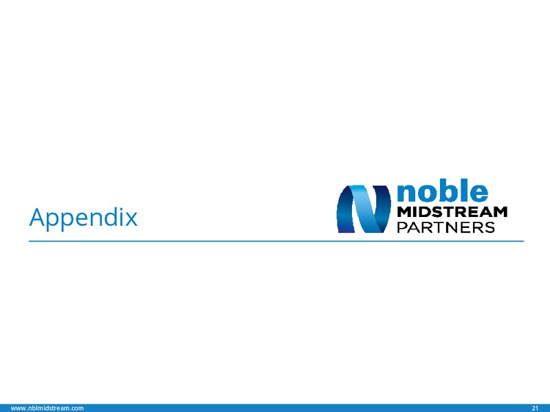 3Q 2018 Earnings Presentation – Noble Midstream Partners LP – slide 20