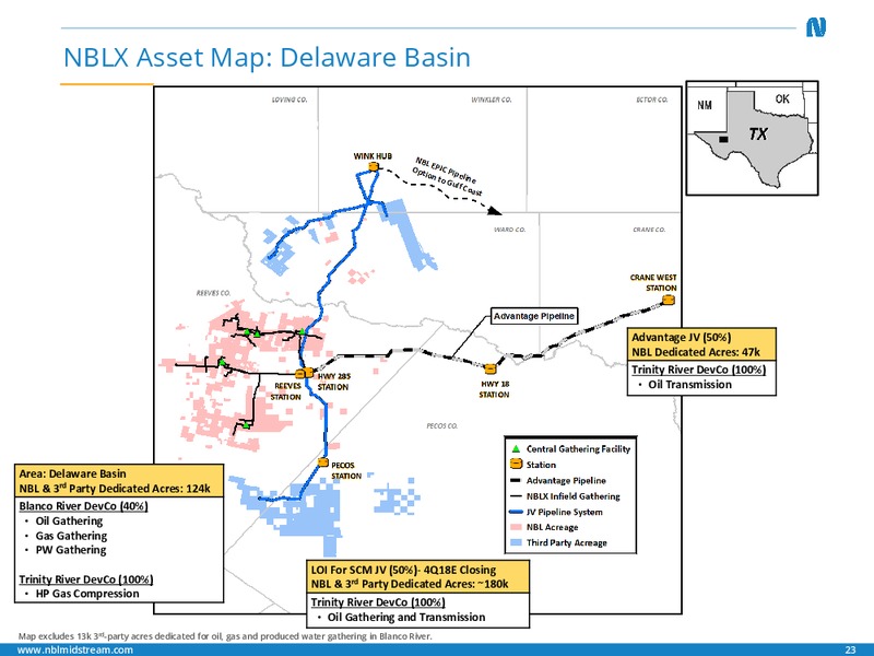 3Q 2018 Earnings Presentation – Noble Midstream Partners LP – slide 22