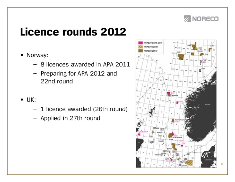 Q! 2012 – Noreco – slide 8