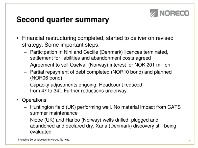 Q2 2015 Earnings Call – Noreco – slide 3