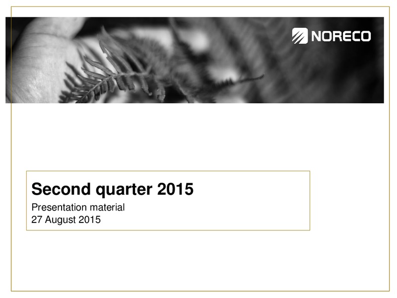 Q2 2015 Results – Noreco – slide 1
