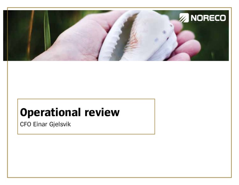 Q3 2012 EARNINGS CALL – Noreco – slide 10