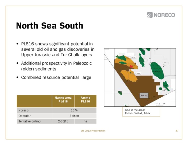 Q3 2013 EARNINGS CALL – Noreco – slide 37