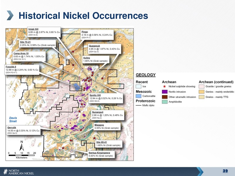 MANIITSOQ NI CU SULPHIDE PROJECT – North American Nickel – slide 38