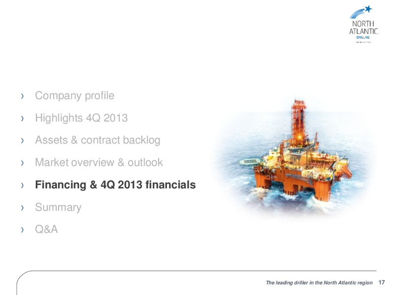 FOURTH QUARTER 2013 RESULTS – North Atlantic Drilling Limited – slide 16