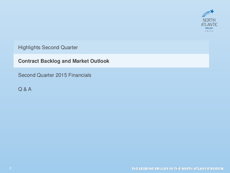 Q2 2015 Results – North Atlantic Drilling Limited – slide 4