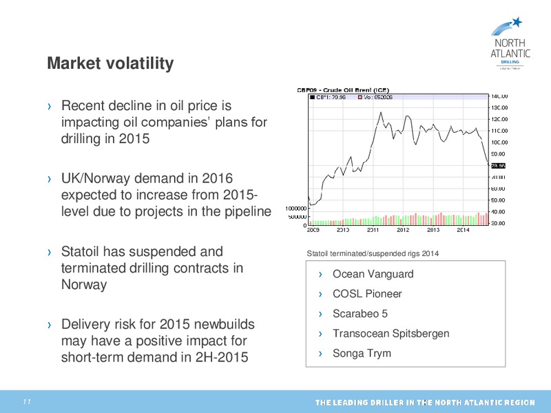 THIRD QUARTER 2014 RESULTS – North Atlantic Drilling Limited – slide 10