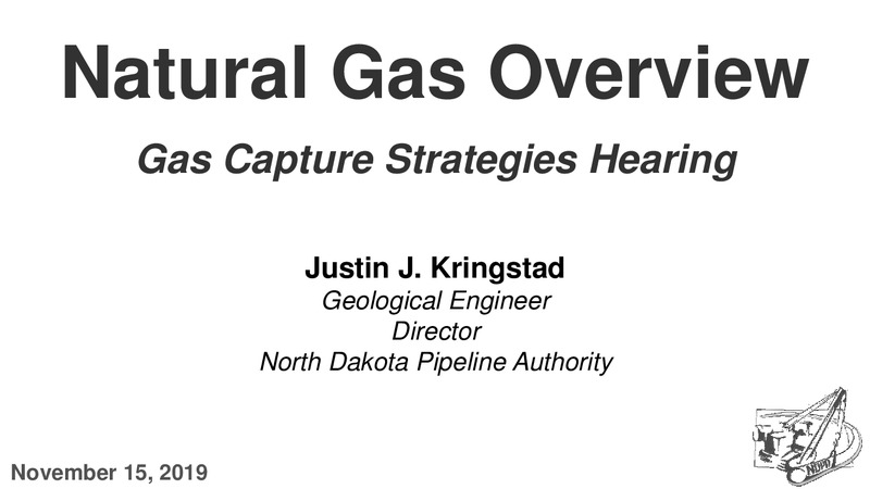Gas Capture Strategies Hearing – North Dakota Pipeline Authority – slide 1
