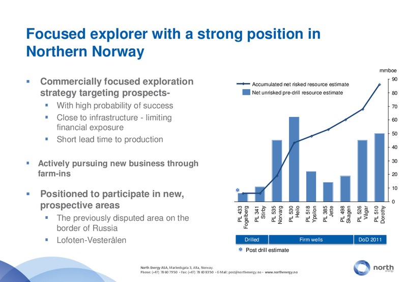 JANUARY 2011 INVESTOR PRESENTATION – North Energy – slide 4