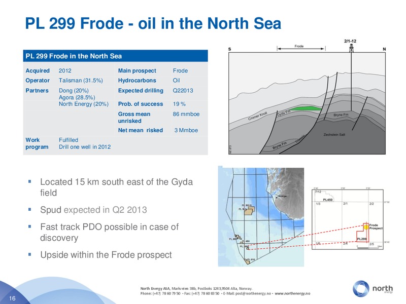 PARETOS ANNUAL E&P CONFERENCE – North Energy – slide 16