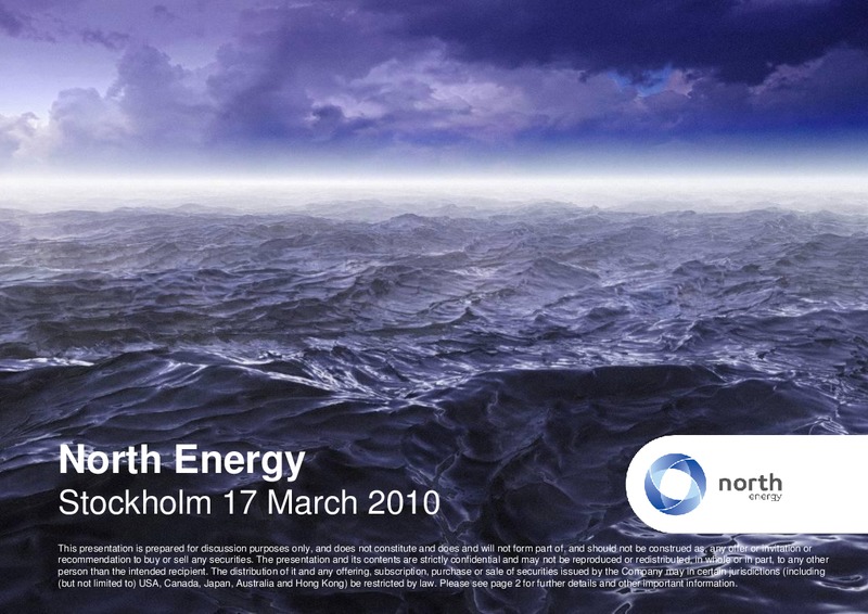 STOCKHOLM – North Energy – slide 1