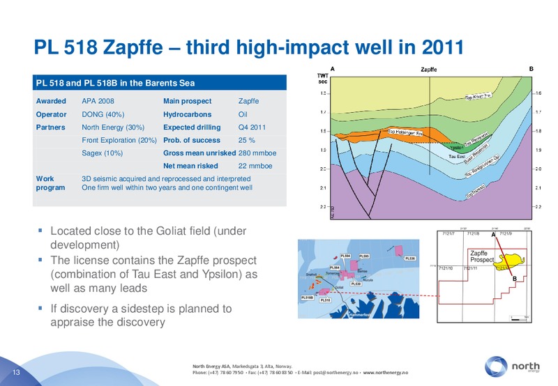NORDIC ENERGY SUMMIT – North Energy – slide 13