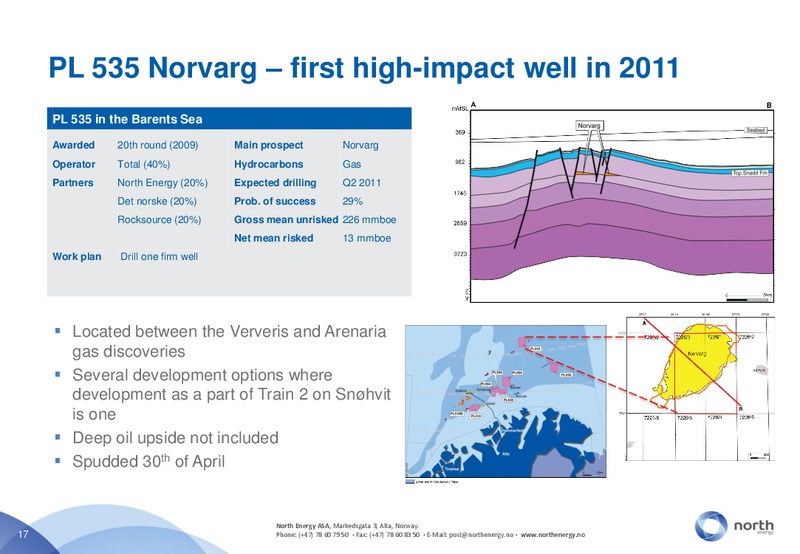 Q4 2011 EARNINGS CALL – North Energy – slide 17