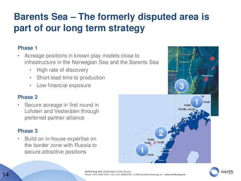 Q1 2010 EARNINGS CALL – North Energy – slide 14
