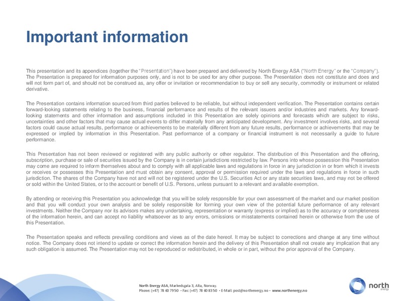 Q2 2010 EARNINGS CALL – North Energy – slide 2