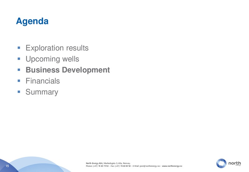 PARETOKONFERANSEN – North Energy – slide 15