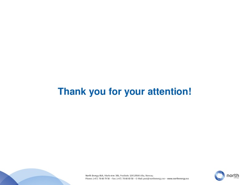 Q3 2012 EARNINGS CALL – North Energy – slide 27