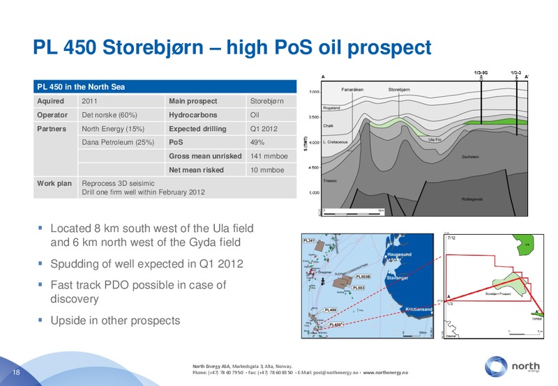 Q3 2011 EARNINGS CALL – North Energy – slide 18