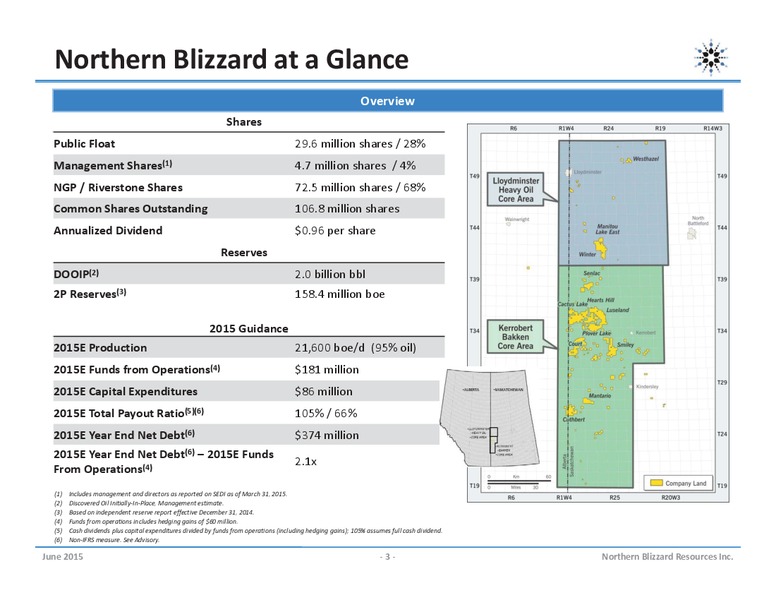 June 2015 Investor Presentation – Northern Blizzard Resources Inc – slide 2
