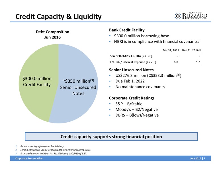 July 2016 Corporate Presentation – Northern Blizzard Resources Inc – slide 6