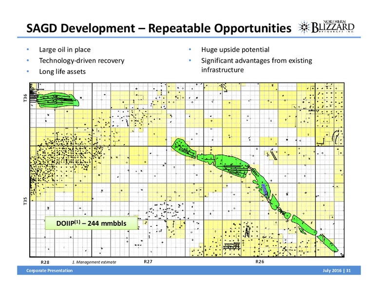 July 2016 Corporate Presentation – Northern Blizzard Resources Inc – slide 30