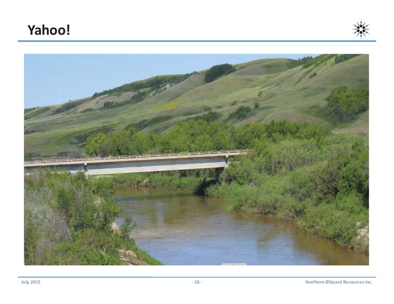 JULY 2015 INVESTOR PRESENTATION – Northern Blizzard Resources Inc – slide 27