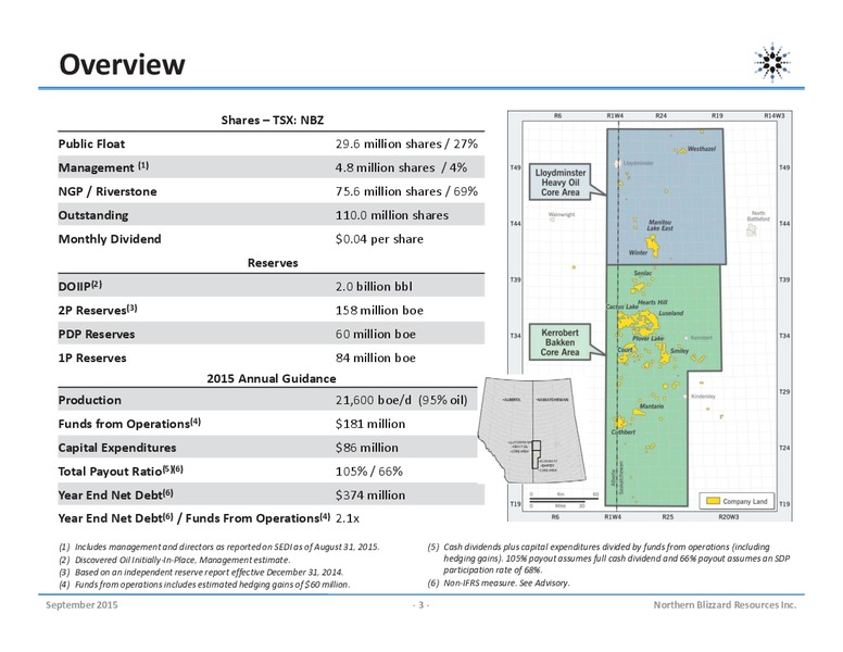 September 2015 Investor Presentation – Northern Blizzard Resources Inc – slide 2