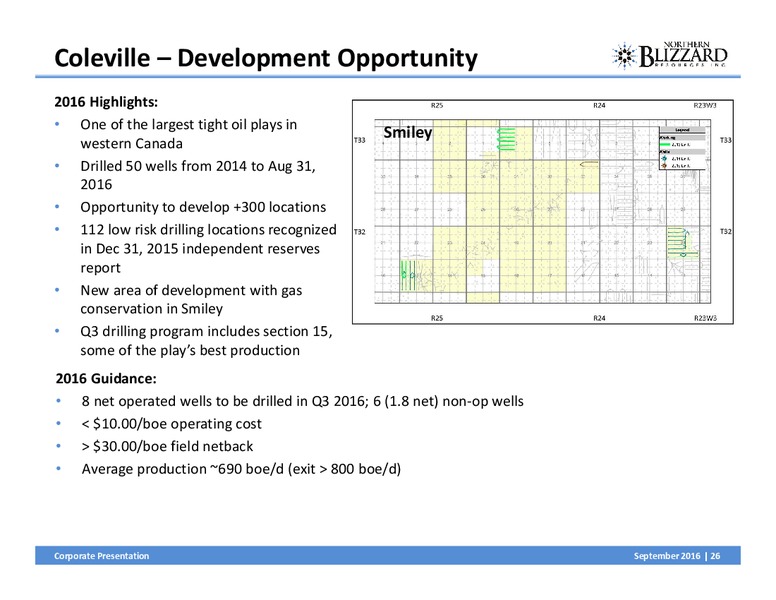 September 2016 Corporate Presentation – Northern Blizzard Resources Inc – slide 25