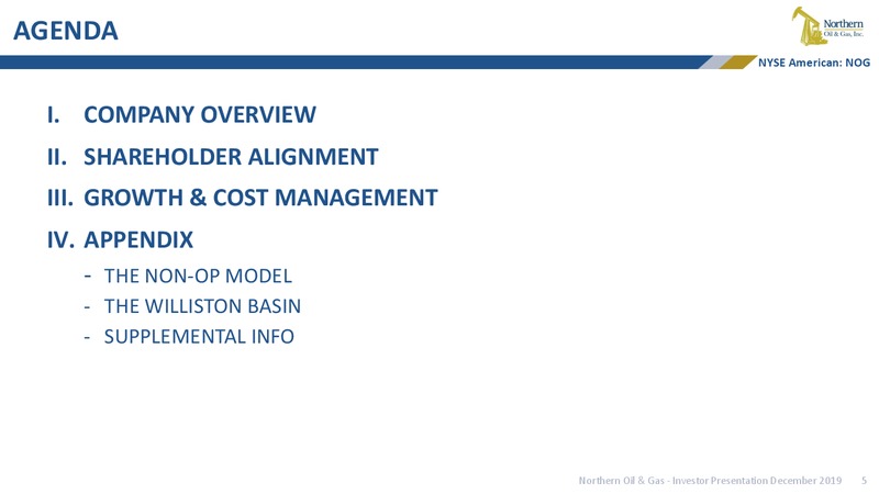 2019 December Conferences – Northern Oil and Gas, Inc. – slide 4