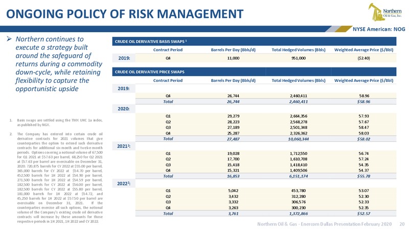 Enercom Dallas – Northern Oil and Gas, Inc. – slide 19