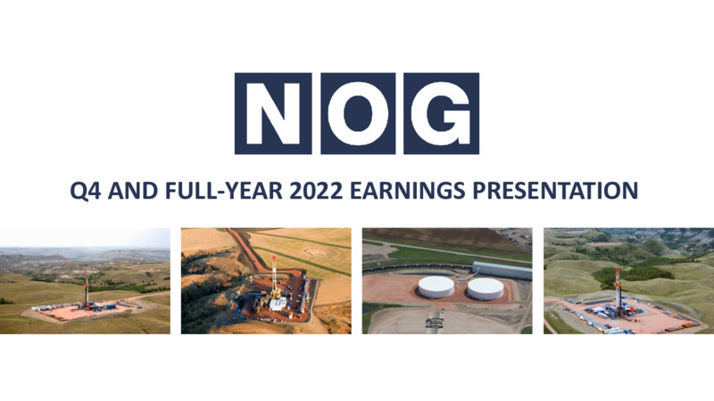 4Q 2022 Earnings Presentation – Northern Oil and Gas, Inc. – slide 1