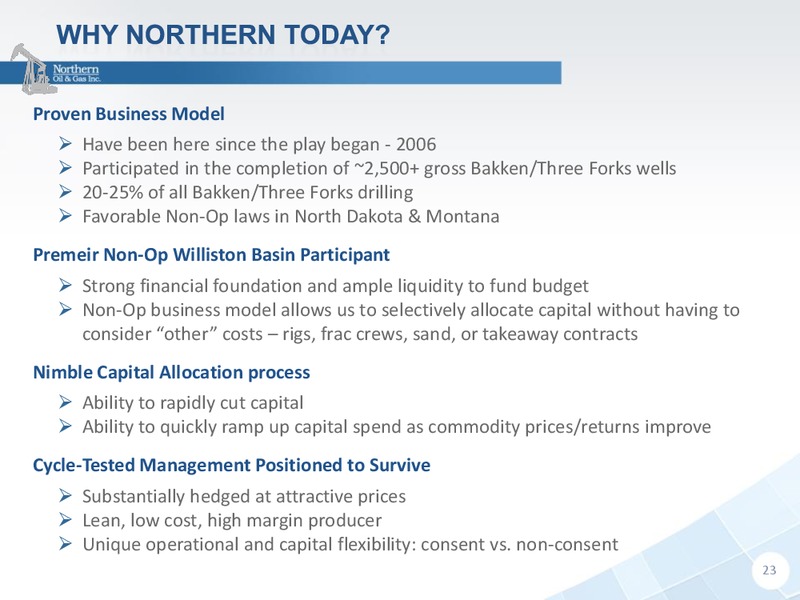 GHS 100 ENERGY CONFERENCE – Northern Oil and Gas, Inc. – slide 22