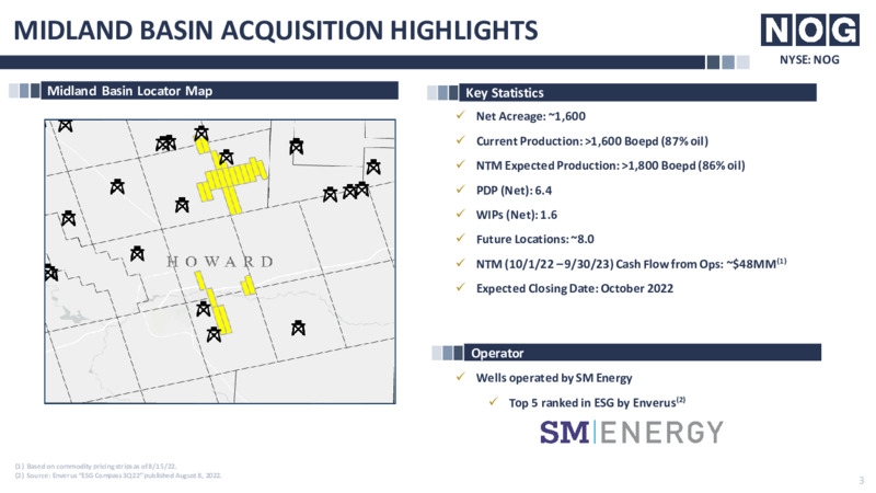 Midland Basin Acquisition – Northern Oil and Gas, Inc. – slide 2